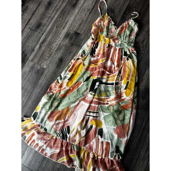 Simplee Sundress Springy Colored Multicolored Long Dress Small Retail $59.99 - Picture 1 of 8